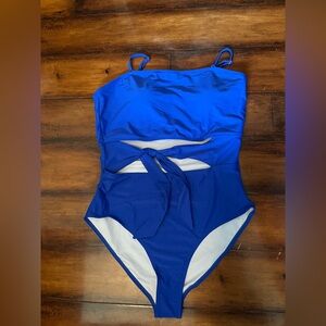 Blue  One Piece Swimsuit